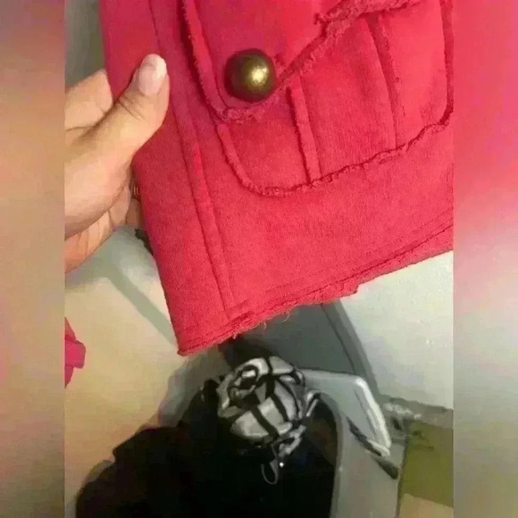 Neon Buddha Size Small Shaket Button Down Pink Boxy Boho Ornate Chunky - Picture 4 of 8